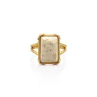 Gemstone Rings Rings Chris April 925 Silver 18k Gold Plated Marble Natural Stone Gold Raw Gemstone Rings