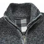 Sweater 2021 Casual Men Autumn Zip Thick Knitted Sweater Pockets Warm Slim Cardigan Coat