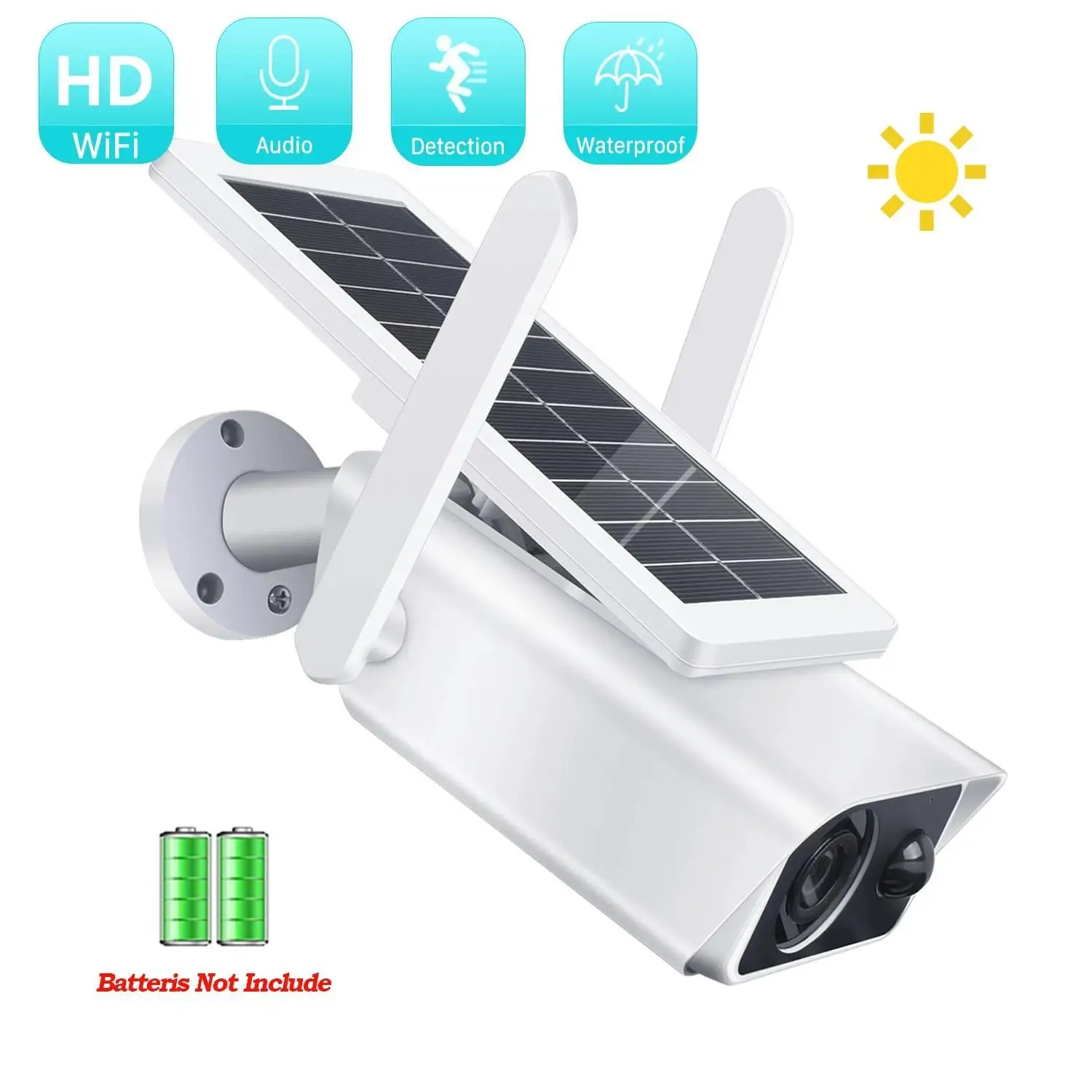 ICSEE 4MP Waterproof Solar Camera Night Vision Solar Wifi BULLET CAMERA Outdoor Solar Powered Wireless CCTV Wifi Camera Solar