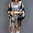 Shawl Shawls 2021 New High Quality Shawl Scarf Large Plaid Shawl With Sleeves Shawl With Sleeves