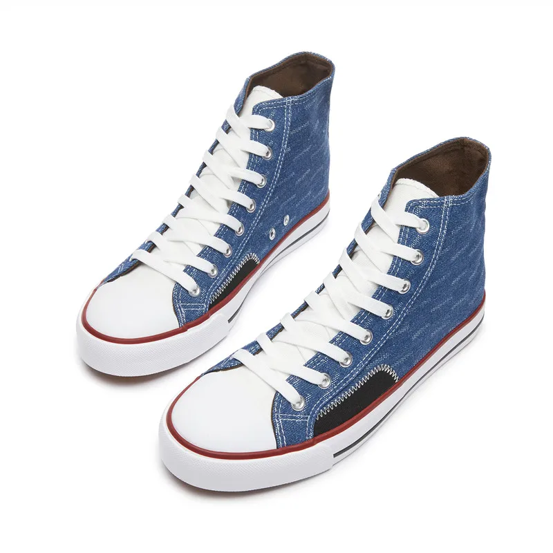Fashion canvas sneakers vulcanized sole casual shoes classic printed style popular canvas shoes can be customized