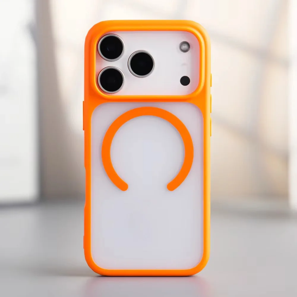 product laudtec tpupc frosted magnetic case for iphone air 17 16 plus pro max transparent shockproof phone cover simple back sjk1110-10