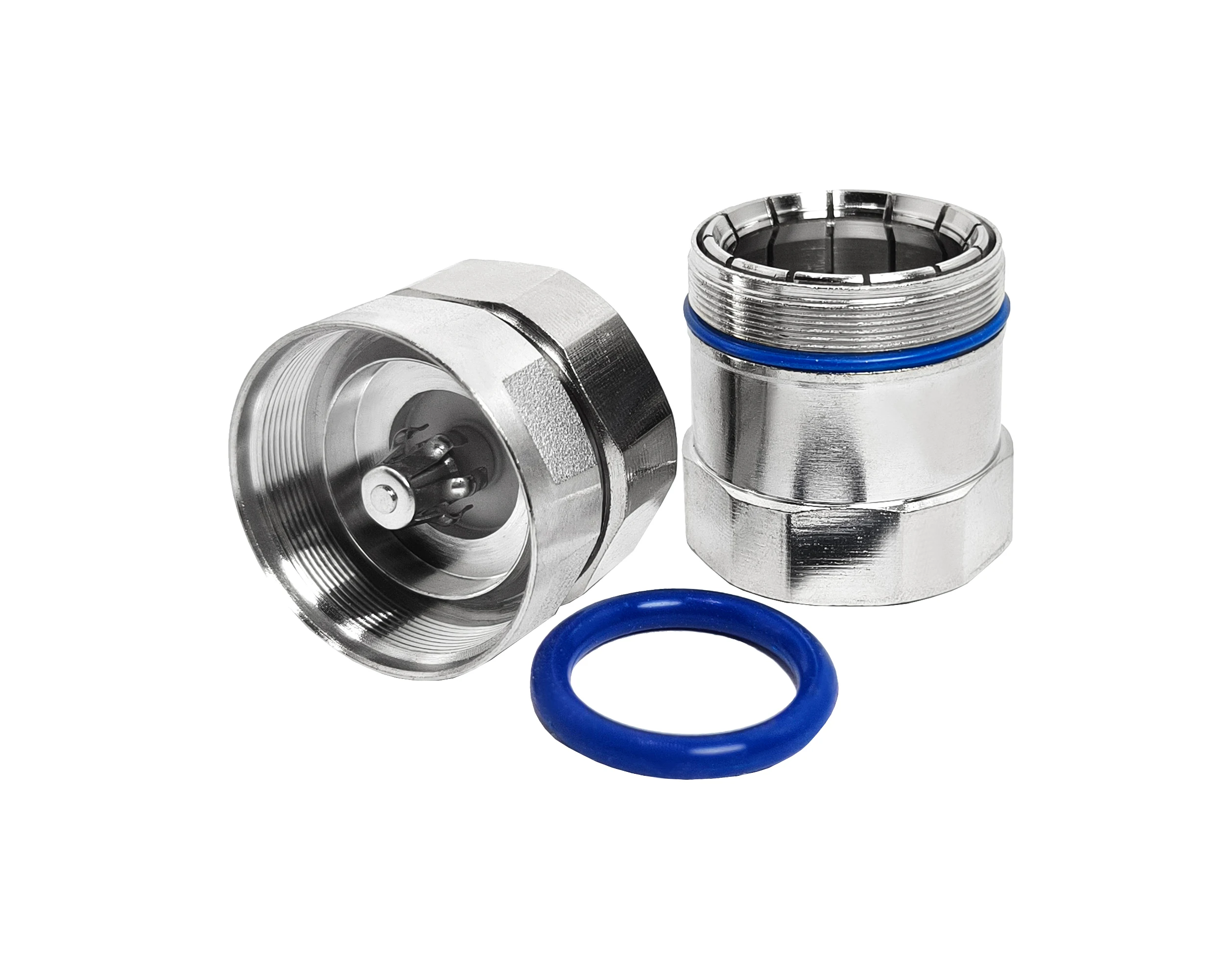 Factory Supply 7/16 Din Type Rf Coaxial Male Plug Clamp Connector for 7/8" Foam Cable 7/8 Feeder manufacture