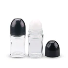 Glass Factory Customized Low Profit Perfume Packaging Black 50ml Glass Roll On Bottles