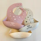 Bib Baby Baby Silicone Bib DX Custom Logo Feeding Bib Wholesale Waterproof Baby Bib Silicone