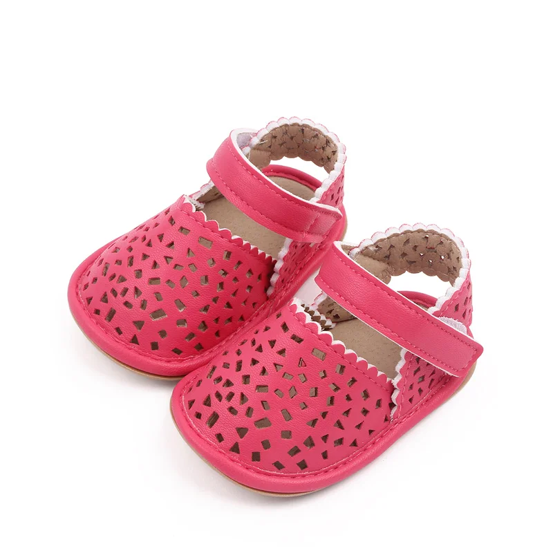 Baby Girls Summer Solid Color Hollow-out Breathable Soft Sole Non-slip Princess Walking Sandals manufacture