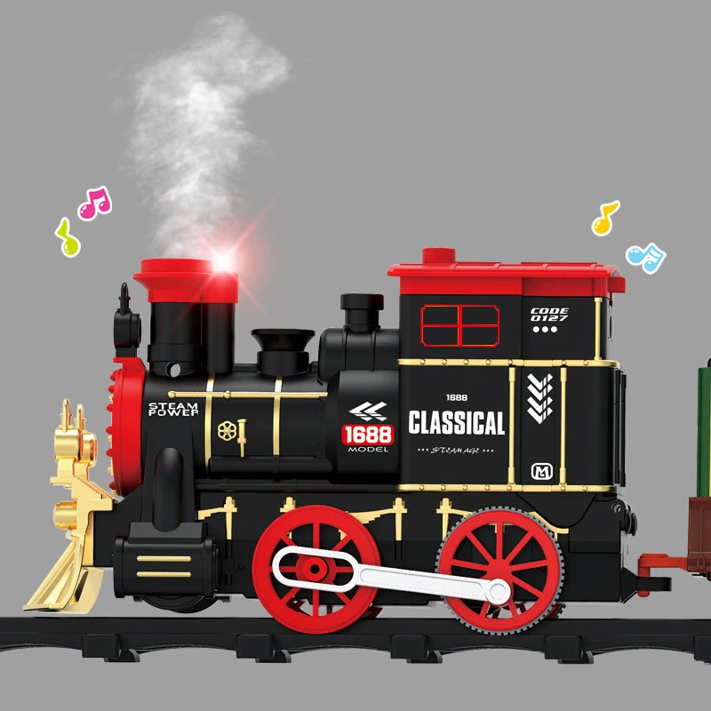 Christmas Kids Electric Train Set, Slot Toys Train, Train Set Electric On Track