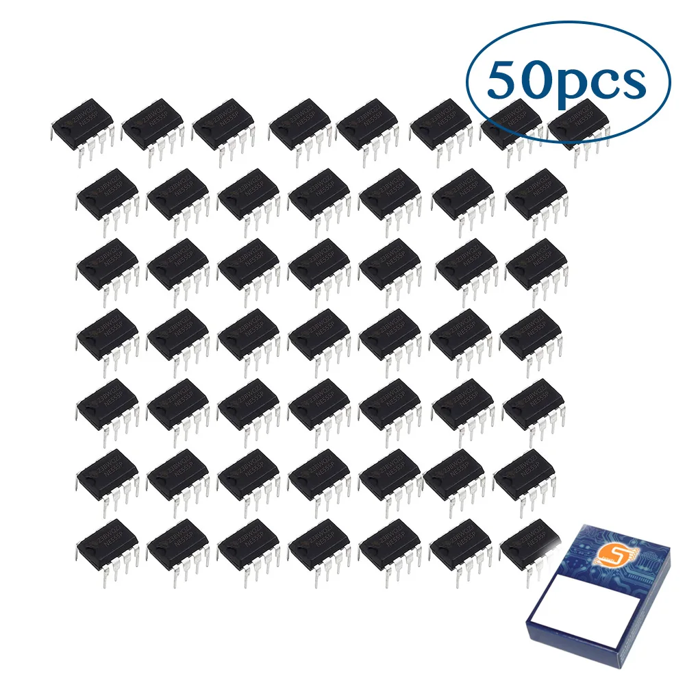 product 50pcs ne555 timer ic ne555p pulse generator dip 8-1