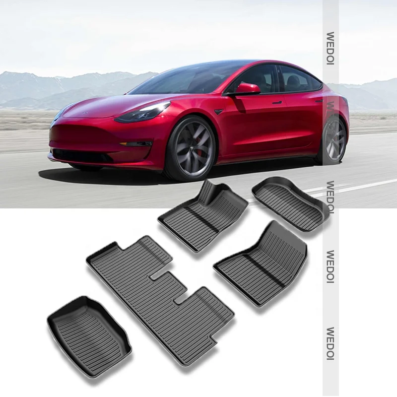 2022 + Nieuwe Automatten Voor Tesla Model 3 Voor Alle Voor Auto 's Waterdichte Vloervoeringen Voor Model 3 - Buy 2023 Model 3 Vloermatten Model 3 Accessoires Voor Tesla Model