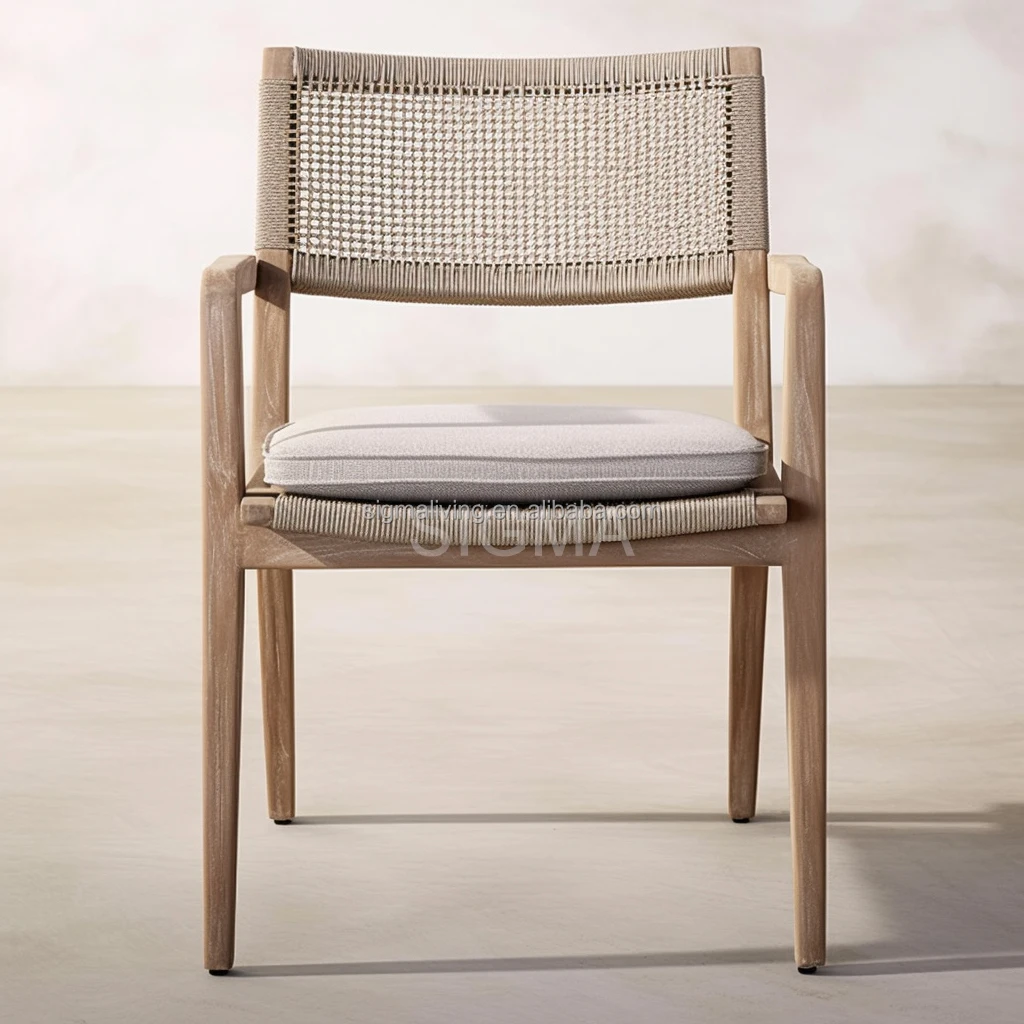 New style modern Outdoor patio garden sets wood furniture teak dining table and chair set