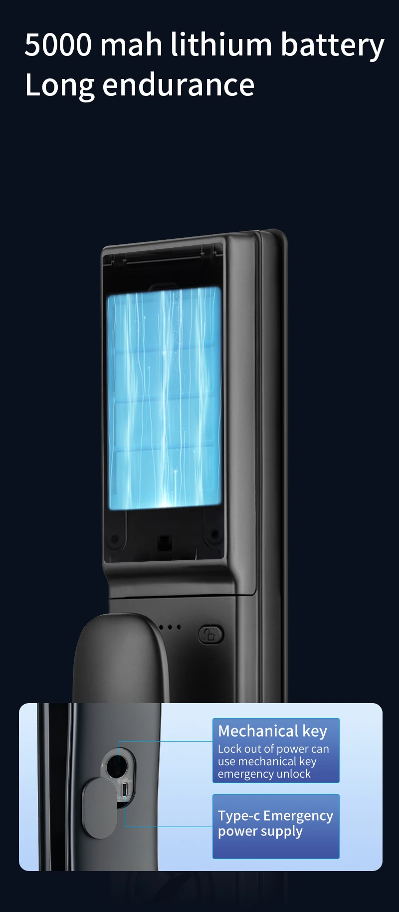 Qleung S958Max Tuya Door Lock With Card Key Password Face Fingerprint Palm Recognition For Apartment Home 7