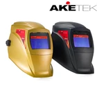 Black Electric Wide Shade Range Welding Helmet For MIG MMA Welding Work Auto-Darkening Solar Powered