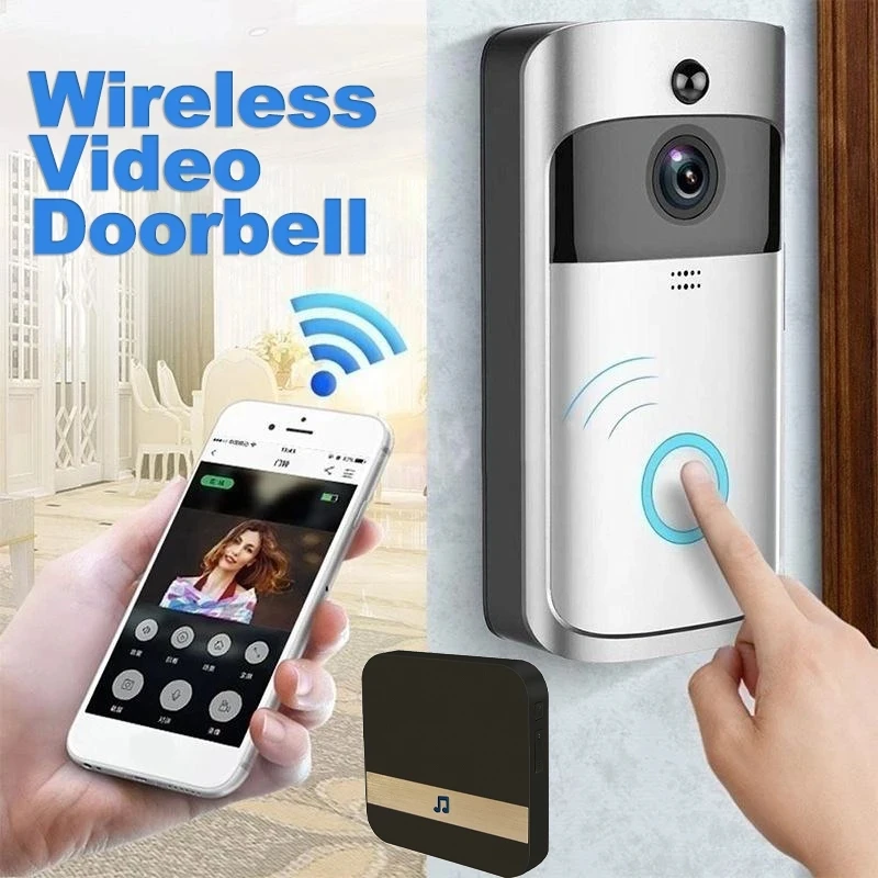 1080P Wireless Video Doorbell Camera Security Smart Wifi Camera For Apartment Outdoor With Intercom