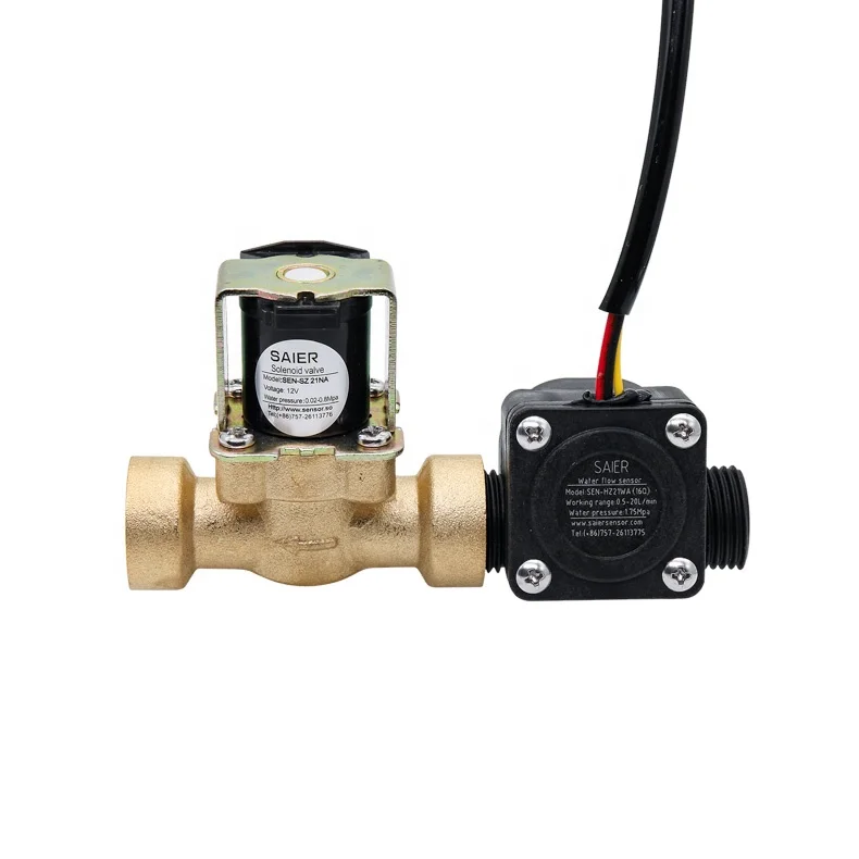 power adapter LCD controller Brass flowmeter sensor and solenoid 