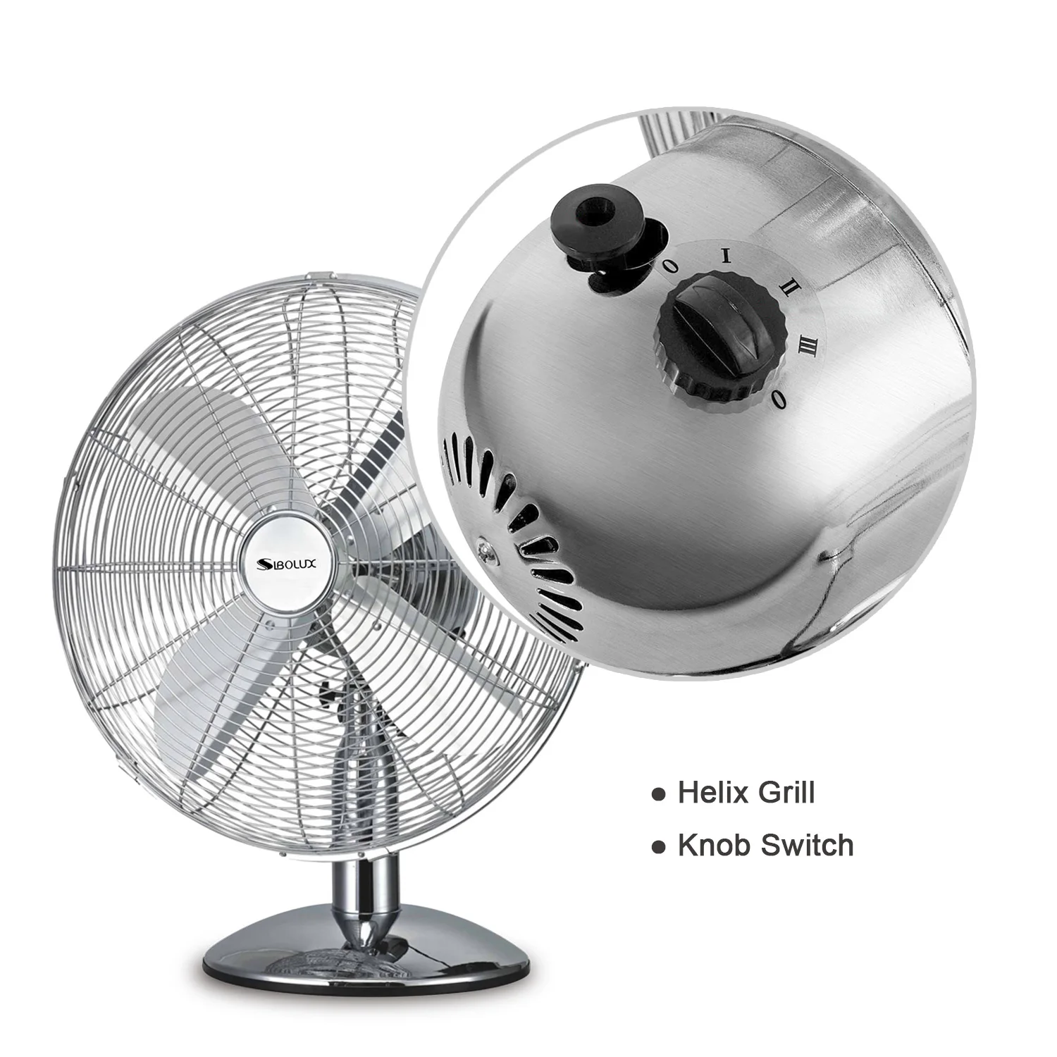 Vintage Table Desk Fan, Electric, Metal - detail 10