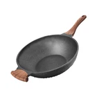 Non Non Stick Pans Kitchen No Oily Smoke Medicinal Stone Wok Flat Bottom Frypan Non Stick Maifan Stone Fry Pan
