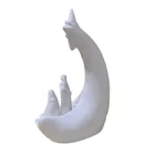 White FREE SAMPLE Ceramic Catholic Statue Holy Family LED White Collection Christmas Decoration