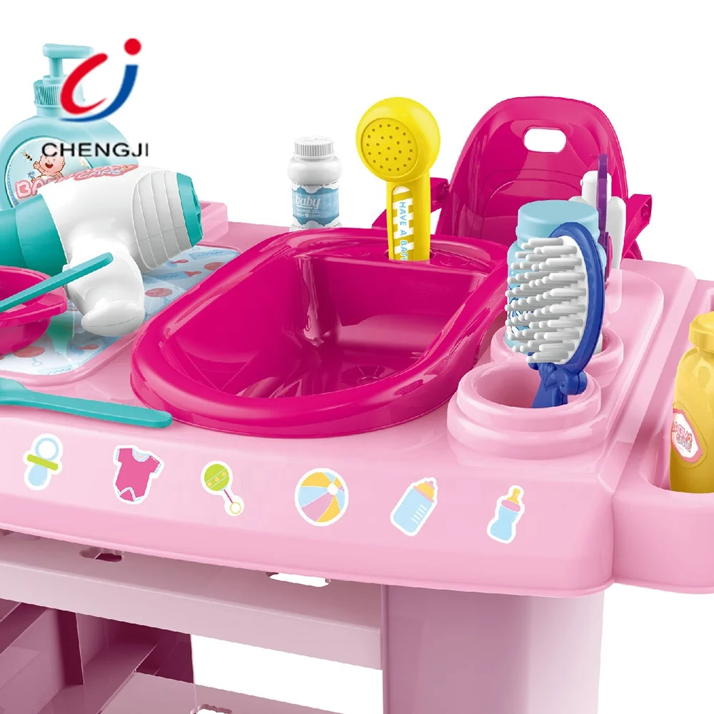 Baby care appliance furniture set pretend play electric children washing machine toy