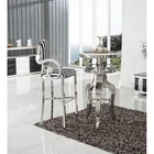 Latest Design Round Stainless Steel Marble Top Frame High Bar Table
