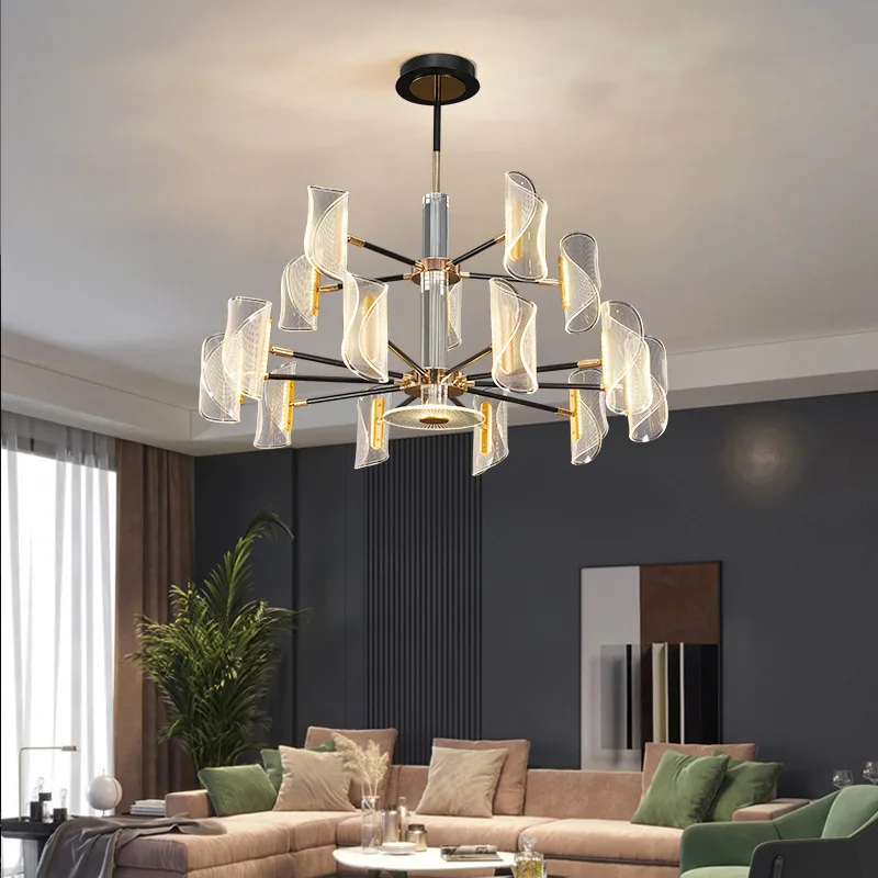Modern italian indoor Hotel house kitchen Lobby dining room Chandelier interior iron Light pendant lamp
