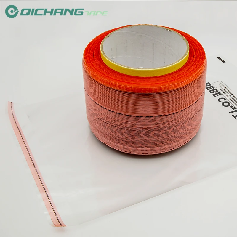 Blue Color Film Resealable Bag Sealing Tape for Ldpe Bopp Cpp Bag details