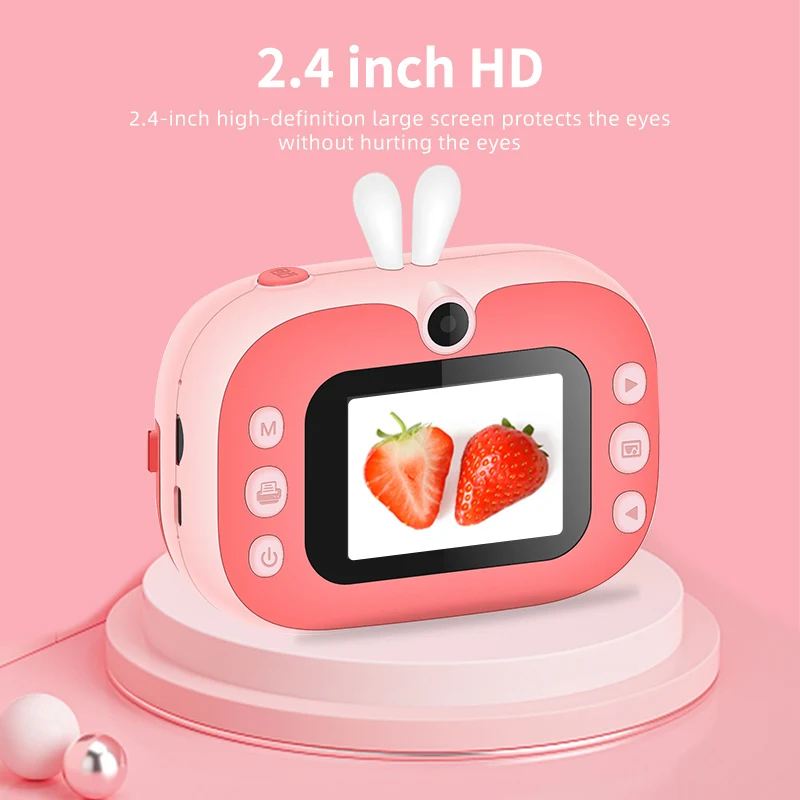 Instant Print Digital Kids Camera 1080P Rechargeable HD Digital Selfie Video Cameras