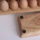 Stand Tray Woodwood Custom Acacia Wooden Display Stand Egg Storage Holder Tray For Kitchen
