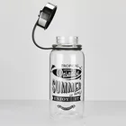 Glass Bottle With 17oz/500ml Glass Water Bottle With Non-Slip Silicone Sleeve And Stainless Steel Lid