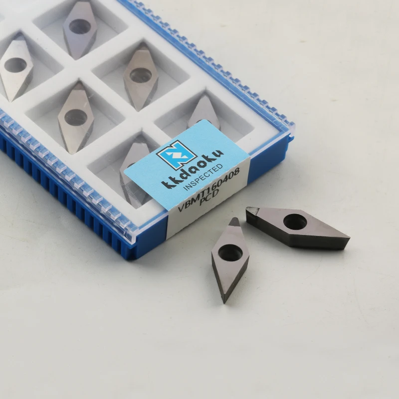 Customizable OEM CNC Insert VBGT160402/04/08 PCD Turning Tools Carbide Diamond PCD Chip Breaker Groove CVD Lathe Machining details