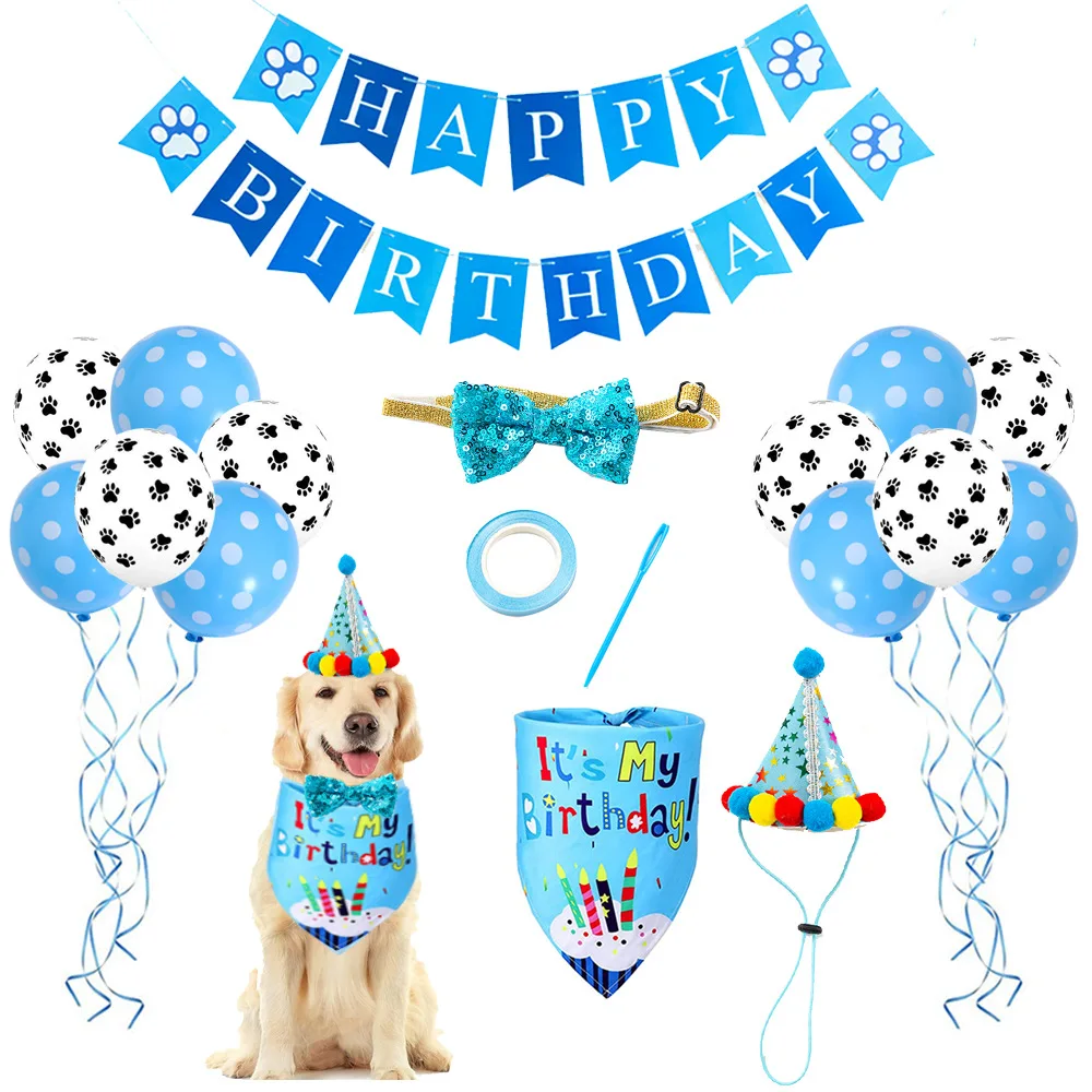 Details about   Let's Pawty Dog Birthday Banner Personalized Sign Happy Birthday Party Decors 