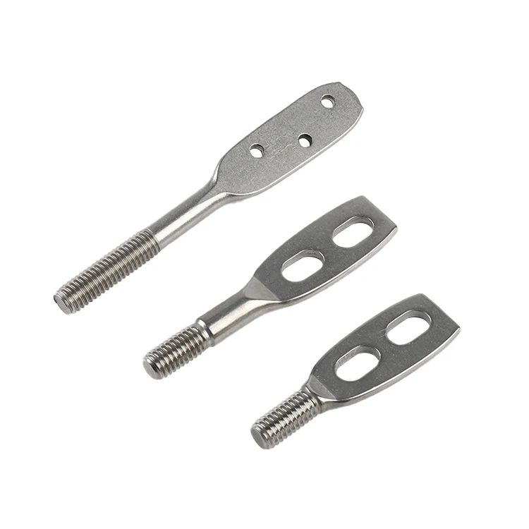 Customized Design Stainless Steel Connecting Threaded Flat Head Eye Bolt With Hole supplier