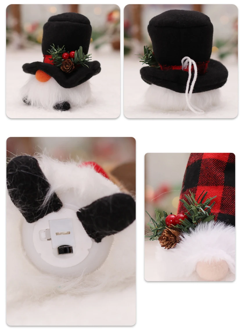 Christmas Santa Plush Gnome with Light Swedish Tomte Doll Gonk for Xmas ...