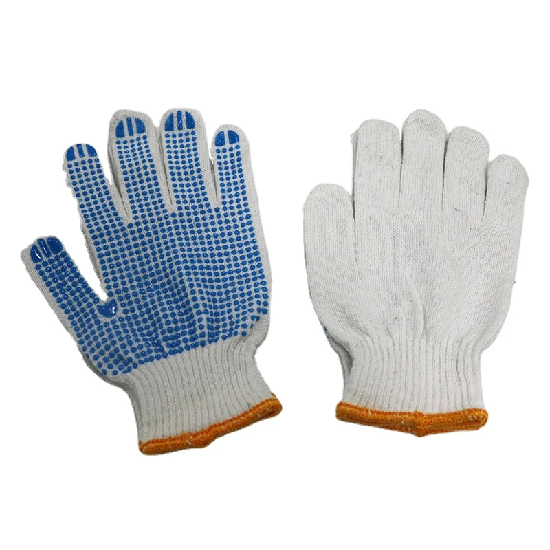 white cotton garden gloves