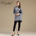 Winter Dress Sweater Winter Long Style Thick Winter Cashmere Wool Dress Women Knitted Sweater Set