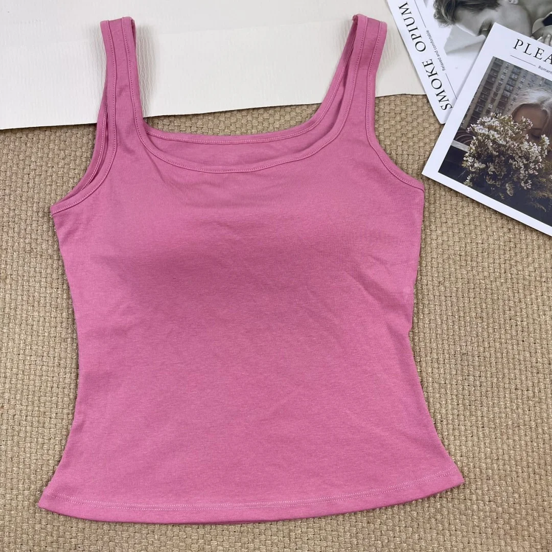 Casual Women's Knitted Breathable Camisole Soft Comfortable Daily Wear Home Outdoor Base Top