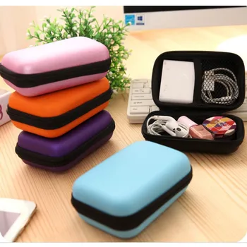 Customized Mobile Hard Disk Storage Bag with Square Zipper Anti-Pressure EVA Card and Headphone Organizer for Outdoor Usage