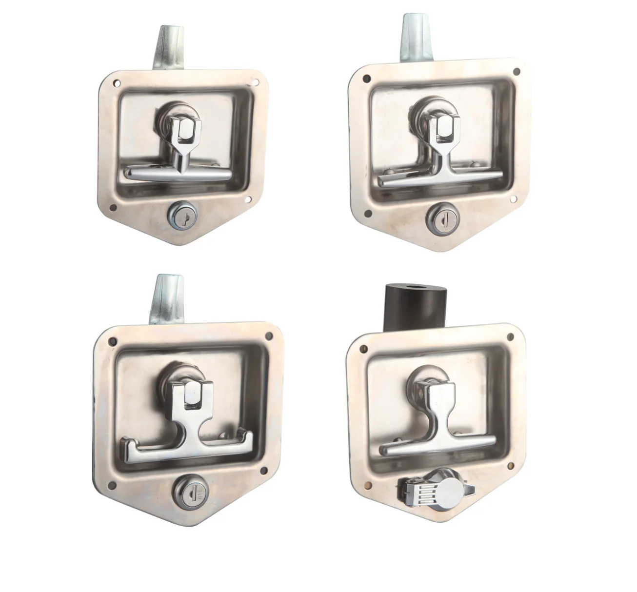 Heavy Duty Truck or Trailer Flush Mount Polished Stainless Steel Key-Locking T Handle Recessed Locks for Tool Boxes supplier