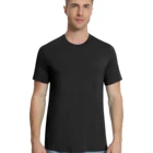 Crew Neck Tee Top Casual Shirts With Pocket Blue Short Sleeve Thin Tee Men'S Bamboo T-Shirt Mens Shirts