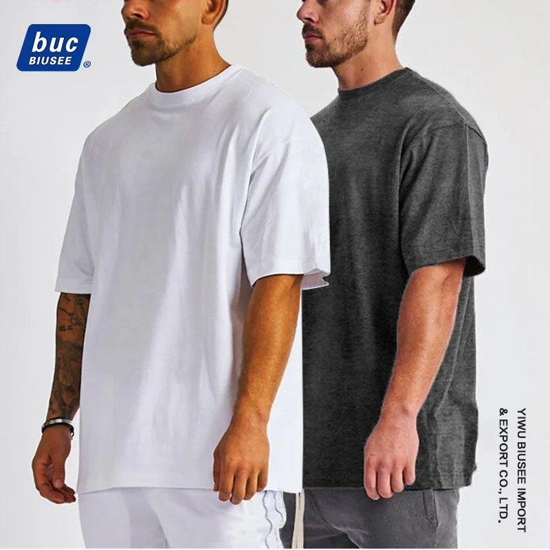 High Quality Mens Blank Cotton Tshirt Oversized Drop Shoulder Design T-shirt Custom Printing Plus Size T Shirts