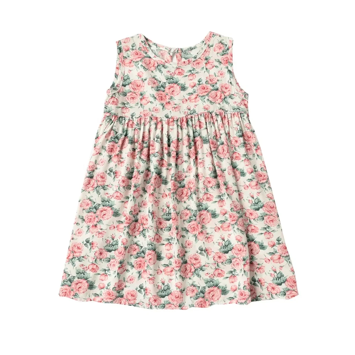 Summer Beautiful Casual Little Girls kids plain luxury clothes toddler clothing dresses baby girls dress