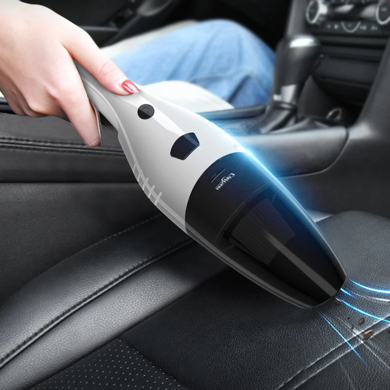 Acouto Car Vacuum Cleaner 12V,120W 4500mbar Mini Streamlined Handheld Wired Car Vacuum Cleaner Dry Wet Dual Use Black