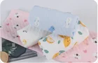 Cotton Shrink-Resistant Air Layer Printing Stripe 100% Cotton Plaid Dot Style For Baby Clothes Pajamas