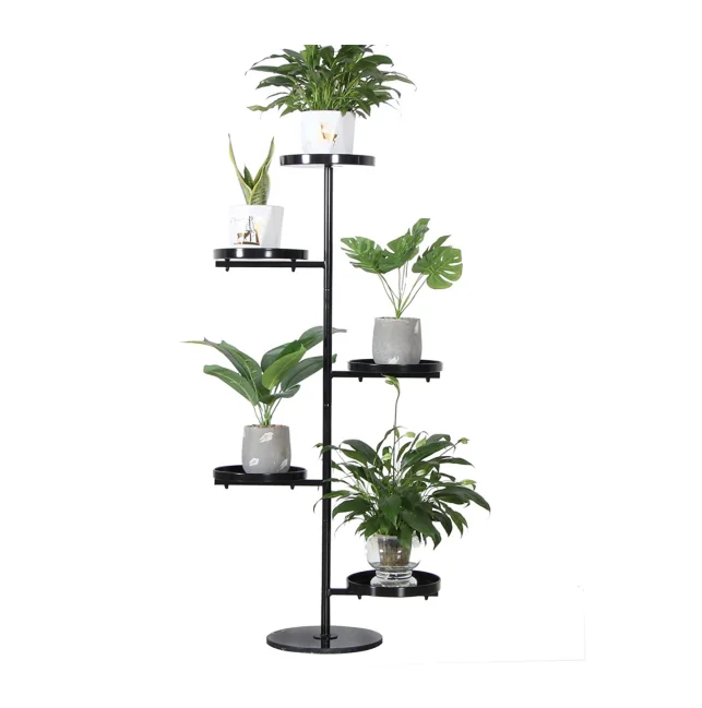 Metal Plant Stand Indoor Outdoor,5 Tier Multiple Flower Shelf Pot Holder Plant For Display Rack Living Room and Garden