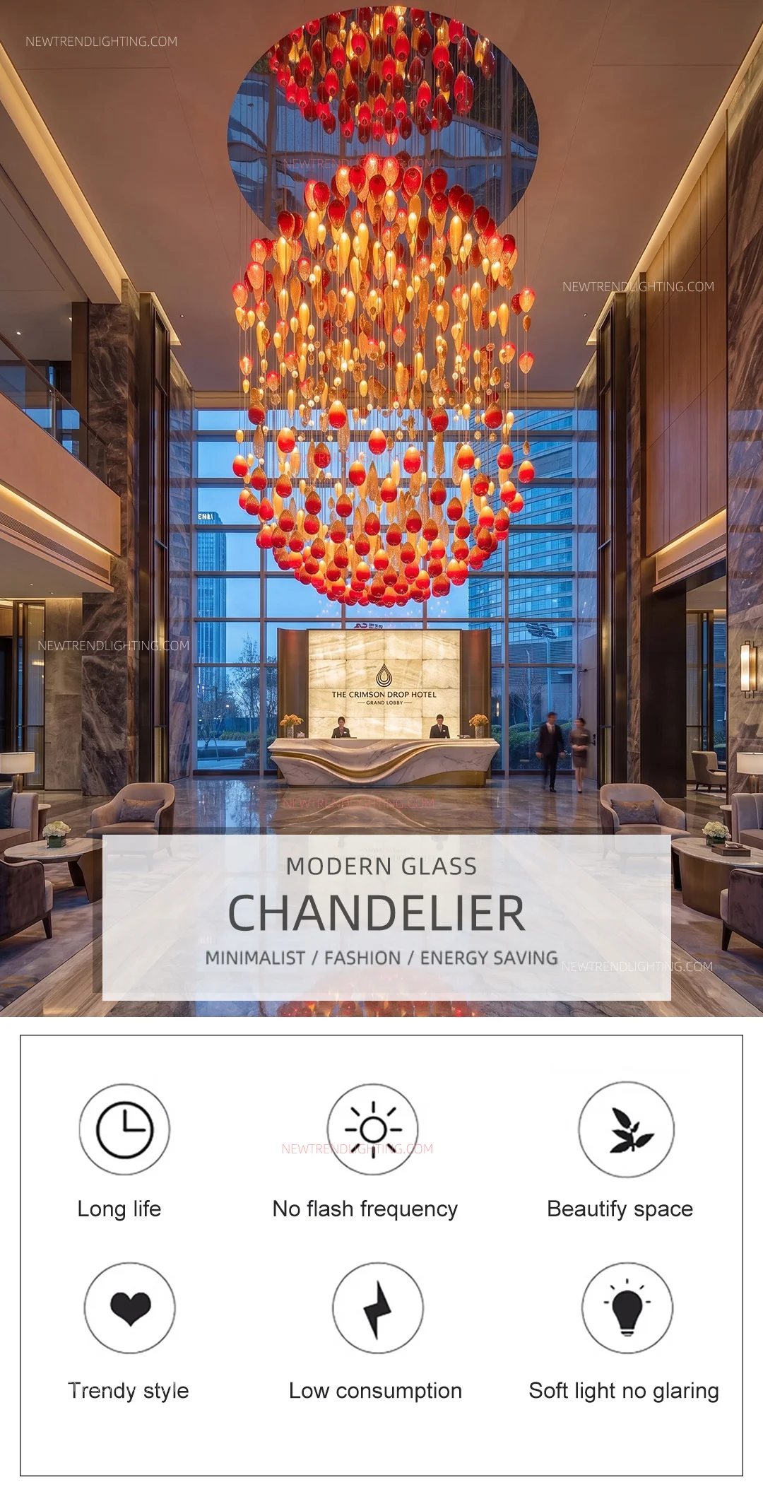 cpl 523 custom glass led chandelier oversized bespoke statement lighting manufacturer for hotel lobbies grand halls-0