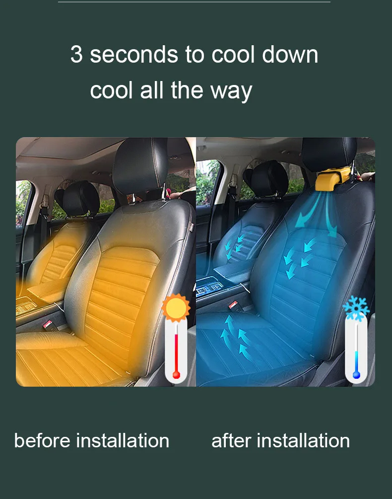 Air Cooling Seat Fan, 12V, 24V, USB - detail 4