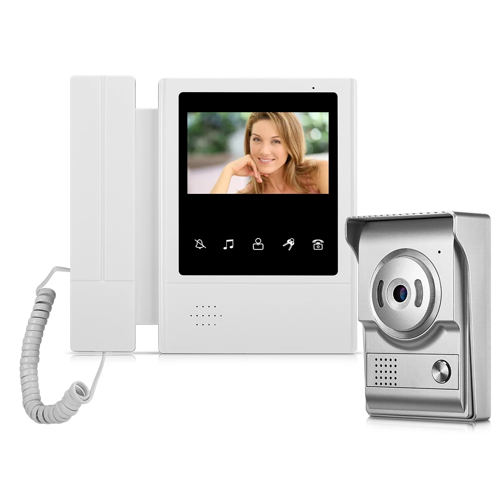 4.3inch monitor with HD camera doorbell kit 4wire video intercom system door video phone interphone