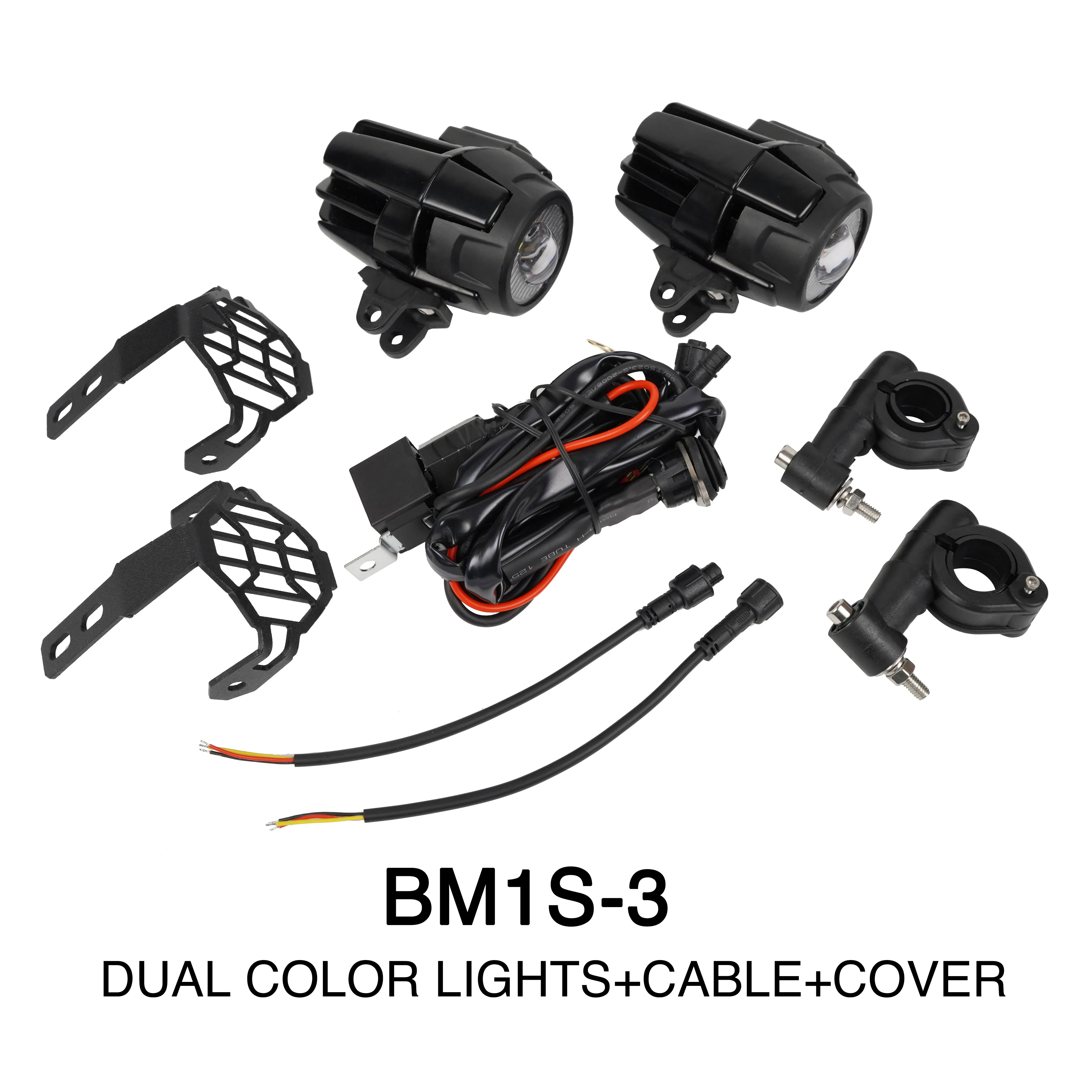 Universal Motorcycle LED Auxiliary Lights Spot Driving Fog Light with two color fit for BMW Waterbird supplier