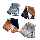 Vintage Silk Vintage Cashew Flower Pattern Bag Scarf Hair Tie Silk Scarves Neck Scarf For Women