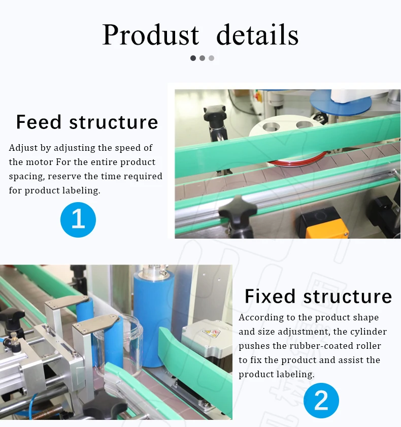 Automatic Plastic Bottle Label Sticker Tabletop Double Side Round