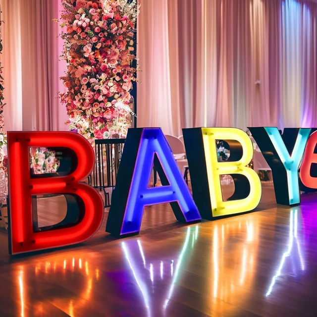 Standing LED Illuminated Baby Sign Letters